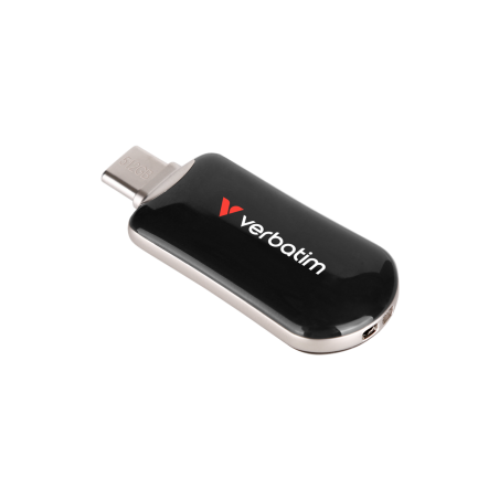 Verbatim Plectra 512GB USB 32 Gen 1 USB-C USB Stick - Hurtig, Pladsbesparende & Stilfuld i Sort - Varenr. 0023942302278