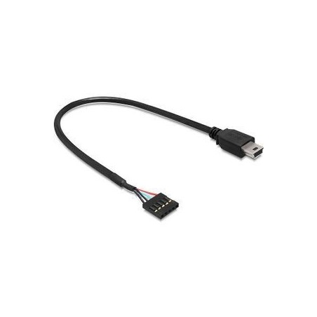 Delock USB 20 Pin Header Adapter - Intern til Ekstern, 30cm, Sort - Kvalitet og Funktionalitet!