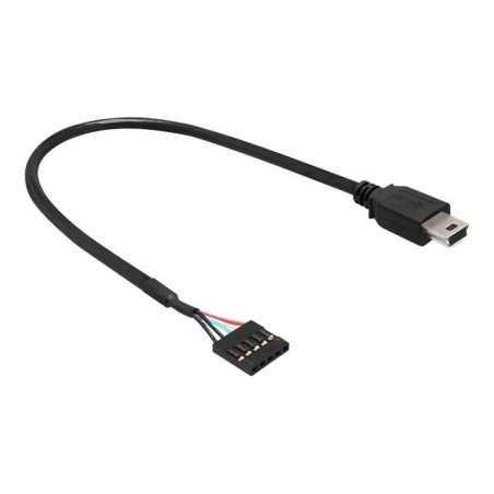 Delock USB 2.0 Pin Header USB intern til ekstern adapter 30cm Sort