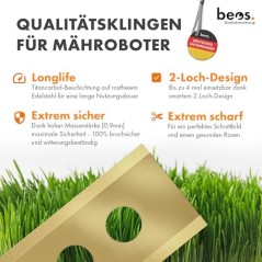 BEOS 30x udskiftningskniv til Worx Landroid, Kress, Einhell, LandXcape & Zoef