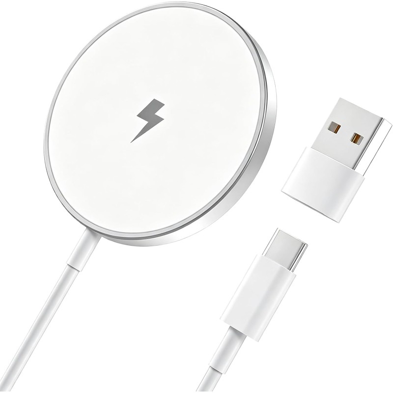 Apple MagSafe-compatible Wireless Induction Charger 15W for iPhone 17-12 & AirPods Apple MagSafe-compatible Wireless Induction Charger 15W for iPhone 17-12 & AirPods