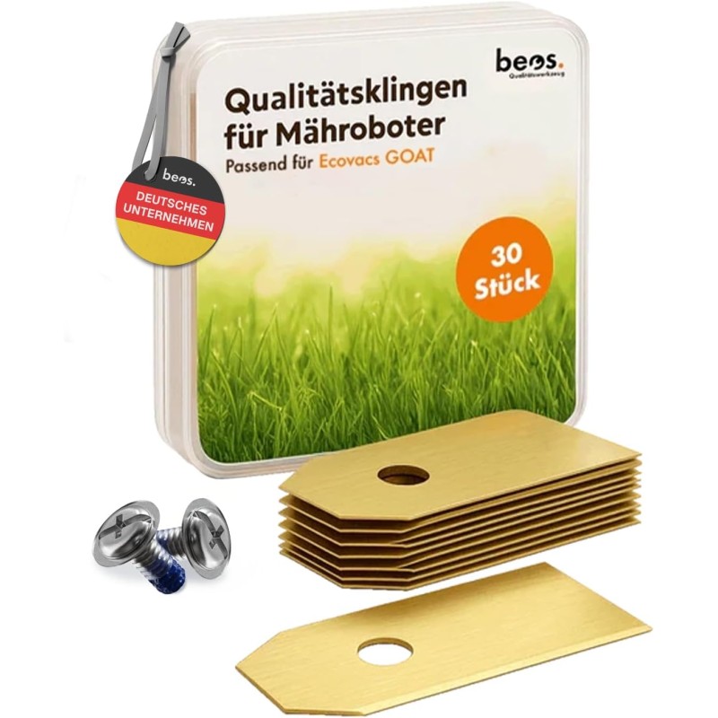 BEOS 30x udskiftningskniv til ECOVACS robotplaeneklipper