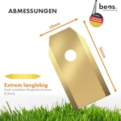 BEOS 30x udskiftningskniv til ECOVACS robotplaeneklipper