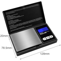 GeekerChip Digital Lommevægt 500g/0,01g – Multifunktionel køkken- og smykkevægt med LCD