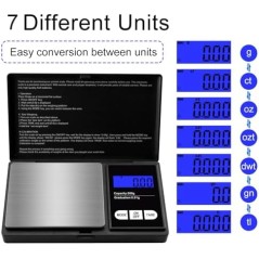GeekerChip Digital Pocket Scale 500g/0.01g – Multifunction Kitchen & Jewelry Scale with LCD