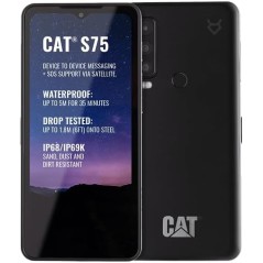 CAT S75 5G Rugged Smartphone with Satellite Messaging – 6.58" FHD+ 120Hz, 6GB/128GB, IP68 – Black