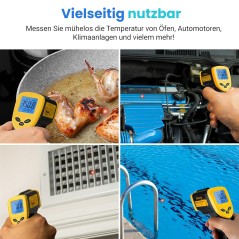 Etekcity infrarødt termometer -50–610°C IR pyrometer LCD