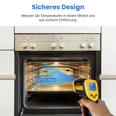 Etekcity infrarødt termometer -50–610°C IR pyrometer LCD