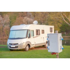 CEE kabeladapterstik til Schuko-kobling IP44 stænktæt 16A camping
