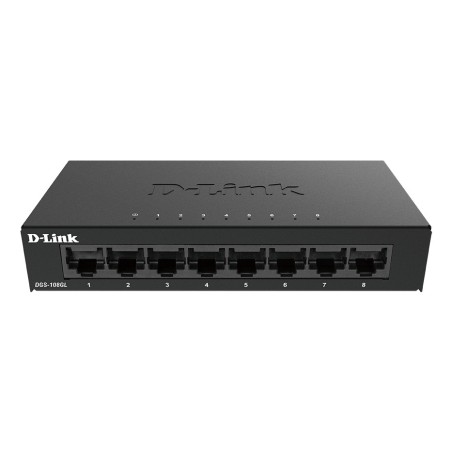 Køb D-Link DGS 108GL Switch 8-porte Gigabit – Hurtig og Pålidelig Netværksløsning til Dit Hjem eller Kontor!