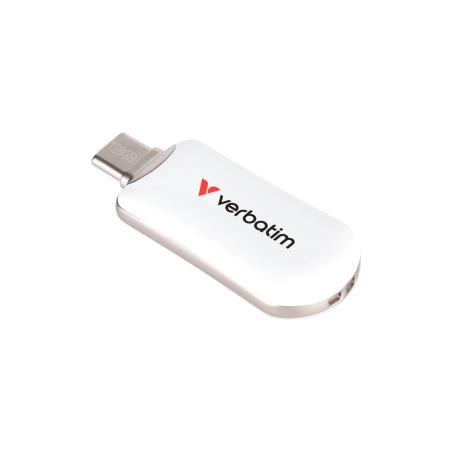 Verbatim Plectra 128GB USB Stick Hvid - Hurtig, Pålidelig og Pladsbesparende Lagring!