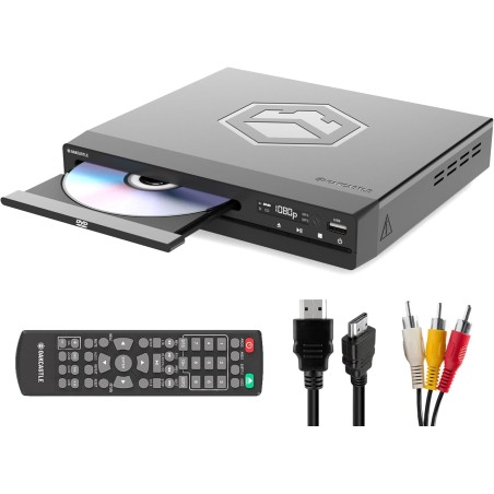 Oakcastle DVD100 DVD-afspiller – HDMI 1080p-opskalering, Regionfri | CD & USB