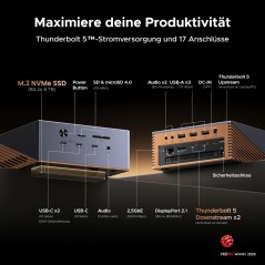 UGREEN Maxidok Thunderbolt 5 Docking Station 17-in-1 with M.2 NVMe Slot