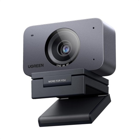 UGREEN FineCam 4K Webcam med autofokus, dobbeltmikrofon og objektivdæksel