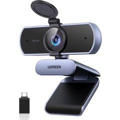 UGREEN FineCam Lite 4K Webcam med autofokus, dobbeltmikrofon og linsedæksel