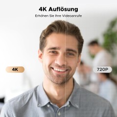 UGREEN FineCam Lite 4K Webcam med autofokus, dobbeltmikrofon og linsedæksel