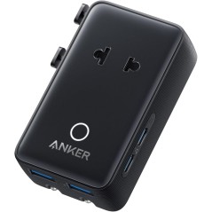 Anker Nano universel rejseadapter til 200+ lande – 4× USB, USB-C 20W, hvid