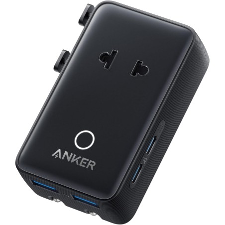 Anker Nano universel rejseadapter til 200+ lande – 4× USB, USB-C 20W, hvid