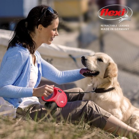 flexi® Classic udtrækkeligt hundesnor 8 m – sort, til hunde op til 12 kg