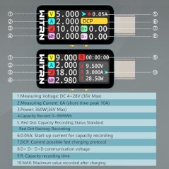 Heemol USB Power Meter 2-pak – Spændings- og strømmåler