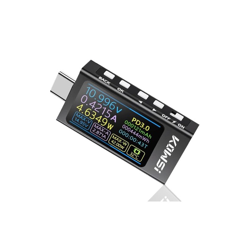 Heemol USB Power Meter Pro – Opgraderet spændings- og strømmåler