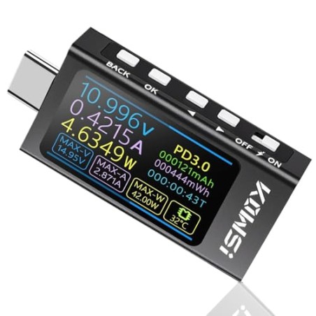 Heemol USB Power Meter Pro – Opgraderet spændings- og strømmåler