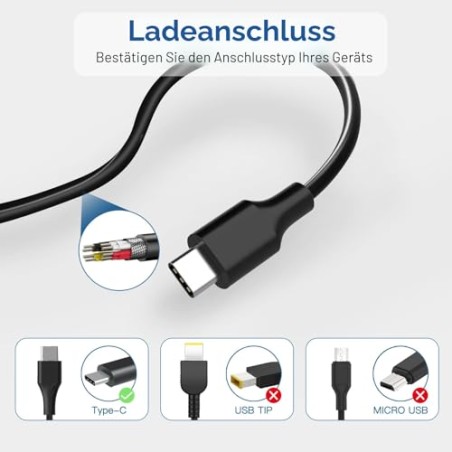 Lenovo USB-C Laptop Charger 65W – compatible accessory