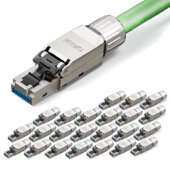 LEENUE RJ45 Cat7 Netværksstik Værktøjsfrit 24-pak – 10 Gbit/s