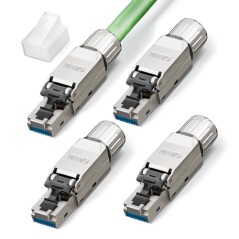 LEENUE RJ45 Cat7 Netværksstik Værktøjsfrit 4-pak – 10 Gbit/s