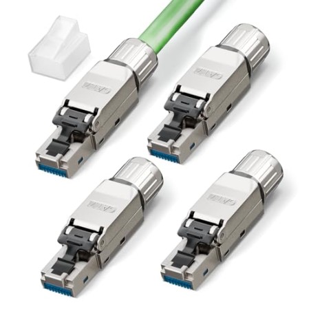 LEENUE RJ45 Cat7 Netværksstik Værktøjsfrit 4-pak – 10 Gbit/s