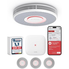 X-Sense Smart WiFi Røgalarm med Stemmeudgang, 3-pak med SBS50 Basestation – XS0B-MR31