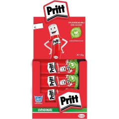 Pritt Limstift 43 g – Pakke med 24 stk. – Børnevenlig limstift til skole og kontor