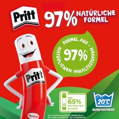 Pritt Limstift 22 g – Pakke med 4 stk. – Børnevenlig limstift til skole og kontor