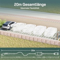 dé Mobil vægboks 11kW med APP 20m | CEE, Justerbar 6-16A, 3-fase EV-oplader