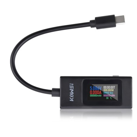 USB-C Effektmåler – Volt, Ampere & kapacitet