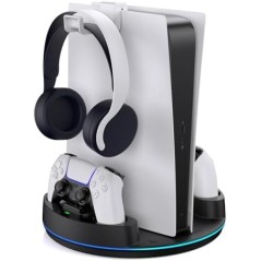 PS5 Charging Stand with RGB Lights, Black – compatible accessory