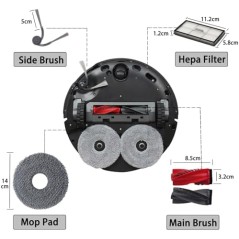 Roborock Saros 10R/Saros 20/Qrevo CurvX/Qrevo Curv 2 Pro Tilbehørssæt – kompatibelt tilbehør
