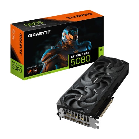 Køb Gigabyte GeForce RTX 5080 Windforce OC SFF 16G – Uovertruffen ydeevne til gaming!