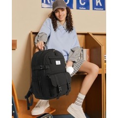 LOVEVOOK School Backpack Teen Girls 34L – Black, 15.6" Laptop