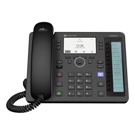 AudioCodes C436Hd Ip Phone Black Lcd