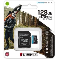 "Kingston Canvas Go! Plus microSDXC 128GB - Hurtig 170MB/s Lagermulighed til Dine Behov"