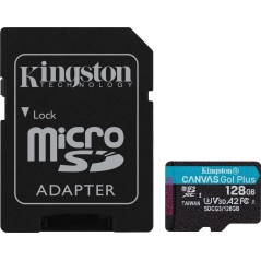 "Kingston Canvas Go! Plus microSDXC 128GB - Hurtig 170MB/s Lagermulighed til Dine Behov"