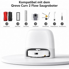 Roborock Qrevo Curv 2 Flow tilbehørssæt, 24 dele – kompatibelt tilbehør