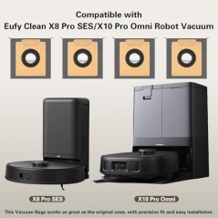Eufy X8 Pro / X10 Pro Omni Støvposer 12-pak – kompatibelt tilbehør
