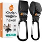 Baby Uma Stroller Hooks in Aluminium – 2-Pack, 5kg