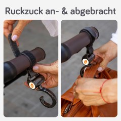 Baby Uma Klapvognskrog med 360° Drejeled – 2 stk.