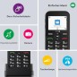 Doro Leva E10 seniortelefon med nødkaldsknap, rød
