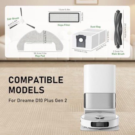 Dreame D10 Plus Gen 2 tilbehørssæt – kompatibelt tilbehør