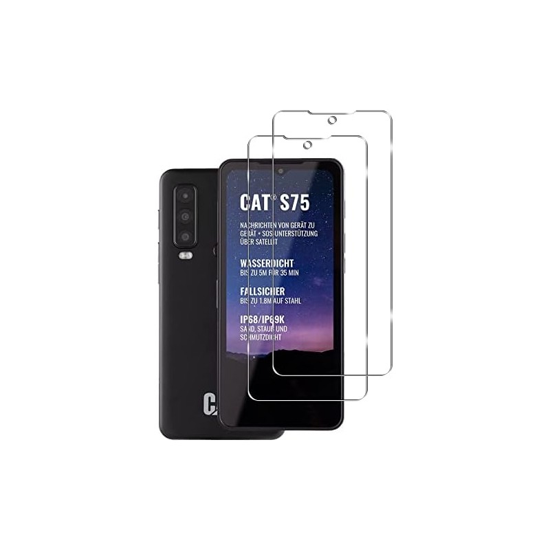 Cat S75 Tempered Glass Screen Protector (2-pack) – Compatible Accessory Cat S75 Tempered Glass Screen Protector (2-pack) – Compatible Accessory