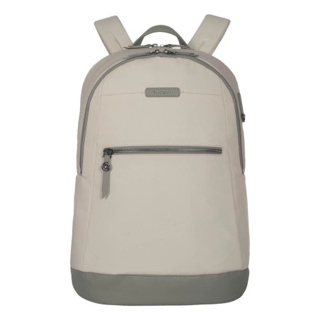Targus Vila Rygsæk til Notebook 16" - Stilfuld Vegansk Læder i Beige | Holdbar Metal Hardware & Genanvendt PET - Ideel til Rejse
